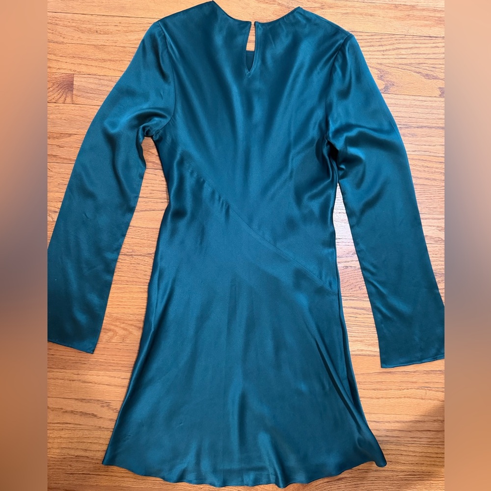 Amanda Uprichard Elegant Forest Green Long Sleeve Dress